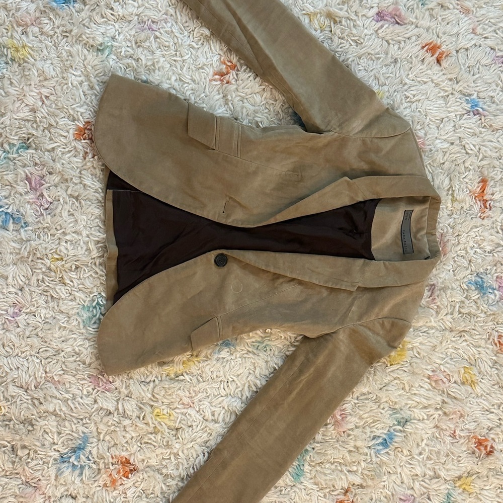 Zara blazer jacket with elbow pads slim fit